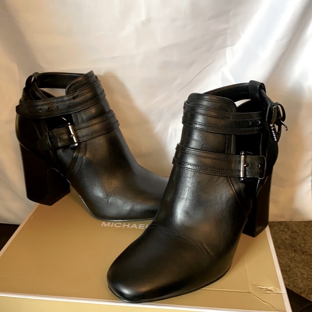 Michael Kors black booties.
